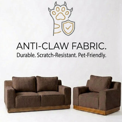 Kinami - Ajeg - Sofa Set 2 dan 1 Seater Shizu Anti Cakar / Sofa 2 dan 1 Dudukan Untuk Ruang Tamu Minimalis Modern / Kursi Empuk dan Santai Gaya Japandi Untuk 2 dan 1 Orang - gambar 7