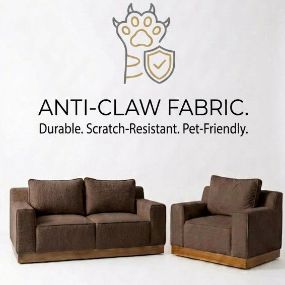 Kinami - Ajeg - Sofa Set 2 dan 1 Seater Shizu Anti Cakar / Sofa 2 dan 1 Dudukan Untuk Ruang Tamu Minimalis Modern / Kursi Empuk dan Santai Gaya Japandi Untuk 2 dan 1 Orang - gambar 7