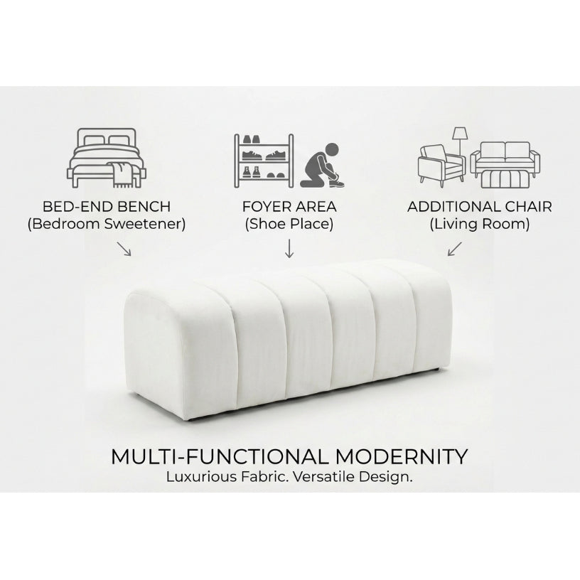 Kinami - Ajeg - Sofa Bench Square Yori 6 Lipatan / Stool Puff Panjang / Kursi Bangku Serbaguna Minimalis Modern - gambar 6