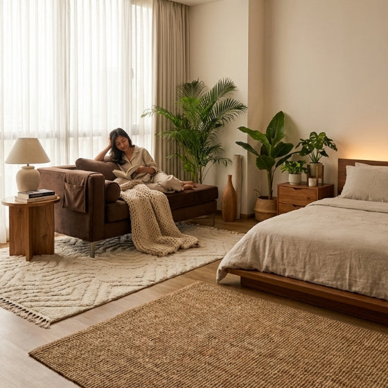 Kinami - Ajeg - Sofa 2 Seater Runi Anti Cakar / Sofa 2 Dudukan Minimalis Modern Empuk dan Santai Gaya Japandi Untuk Selonjoran dan Tiduran - gambar 4