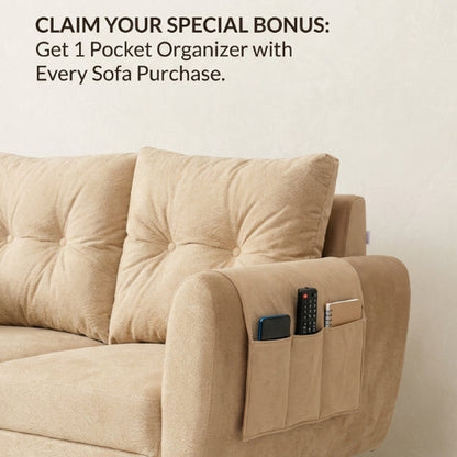 Kinami - Ajeg - Sofa 2 Seater Kobe Anti Cakar / Sofa 2 Dudukan Minimalis Modern Empuk dan Santai Gaya Japandi - gambar 5