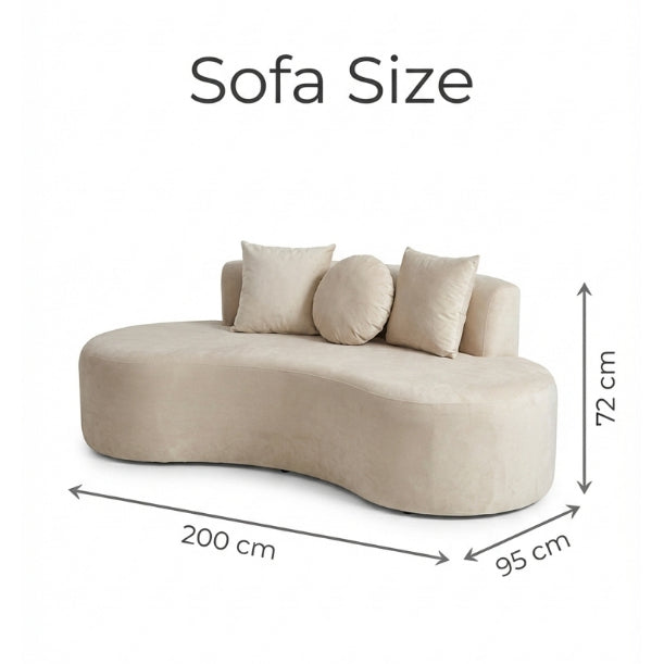 Kinami - Ajeg - Sofa 2 Seater Kawa Anti Cakar / Sofa 2 Dudukan Minimalis Modern Empuk dan Santai Gaya Japandi - gambar 7