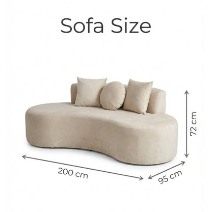 Kinami - Ajeg - Sofa 2 Seater Kawa Anti Cakar / Sofa 2 Dudukan Minimalis Modern Empuk dan Santai Gaya Japandi - gambar 7
