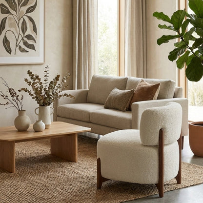 Kinami - Ajeg - Sofa 1 Seater Single Chair Tobo Anti Cakar / Sofa Untuk 1 Orang Desain Modern Minimalis / Sofa 1 Dudukan Minimalis Modern Lesehan / Kursi Empuk Ruang Tamu Aesthetic - gambar 4