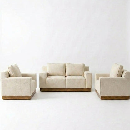Kinami - Ajeg - Sofa Set 2-1-1 Seater Shizu Anti Cakar / Sofa 2 dan 1 Dudukan Untuk Ruang Tamu Minimalis Modern / Kursi Empuk dan Santai Gaya Japandi Untuk 2 dan 1 Orang - gambar 7