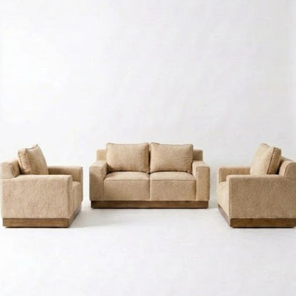 Kinami - Ajeg - Sofa Set 2-1-1 Seater Shizu Anti Cakar / Sofa 2 dan 1 Dudukan Untuk Ruang Tamu Minimalis Modern / Kursi Empuk dan Santai Gaya Japandi Untuk 2 dan 1 Orang - gambar 8