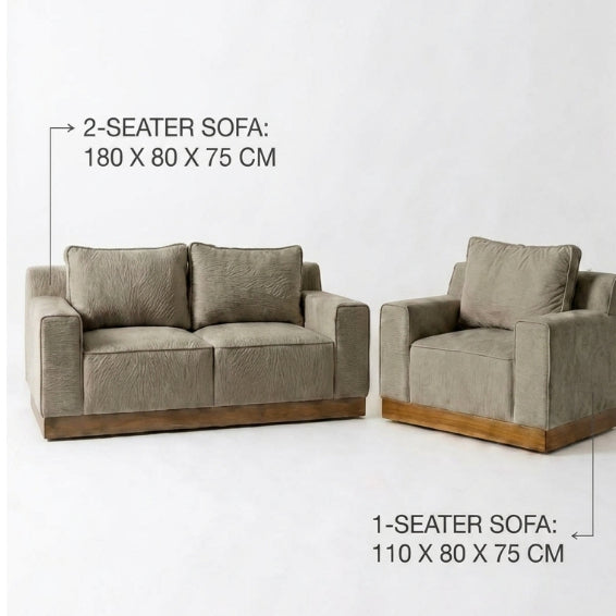 Kinami - Ajeg - Sofa Set 2 dan 1 Seater Shizu Anti Cakar / Sofa 2 dan 1 Dudukan Untuk Ruang Tamu Minimalis Modern / Kursi Empuk dan Santai Gaya Japandi Untuk 2 dan 1 Orang - gambar 6