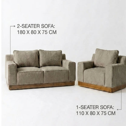 Kinami - Ajeg - Sofa Set 2 dan 1 Seater Shizu Anti Cakar / Sofa 2 dan 1 Dudukan Untuk Ruang Tamu Minimalis Modern / Kursi Empuk dan Santai Gaya Japandi Untuk 2 dan 1 Orang - gambar 6