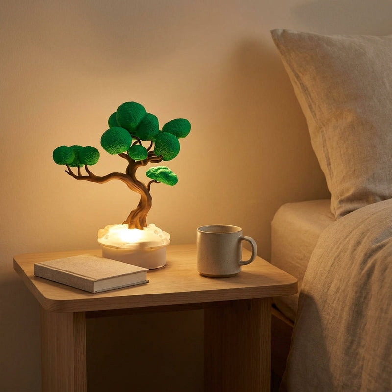 Lampu Tidur Bonsai / Lampu Tidur 3D Malam Hari Model Tanaman Dekorasi Hias - gambar 1