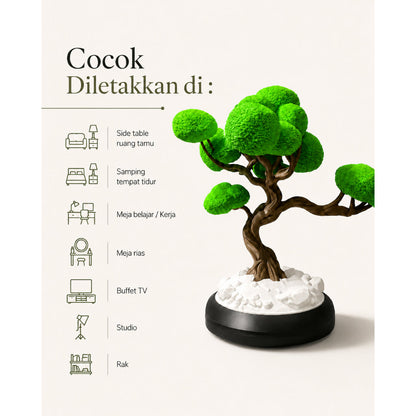Lampu Tidur Bonsai / Lampu Tidur 3D Malam Hari Model Tanaman Dekorasi Hias - gambar 4