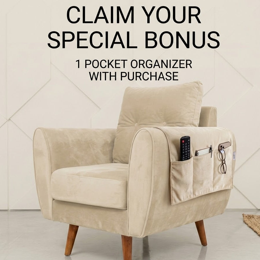 Kinami - Ajeg - Sofa 1 Seater Kobe Anti Cakar / Sofa 1 Dudukan Minimalis Modern / Kursi Empuk Ruang Tamu Aesthetic - gambar 4
