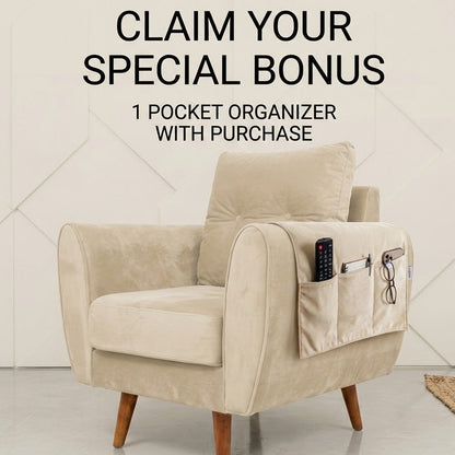 Kinami - Ajeg - Sofa 1 Seater Kobe Anti Cakar / Sofa 1 Dudukan Minimalis Modern / Kursi Empuk Ruang Tamu Aesthetic - gambar 4
