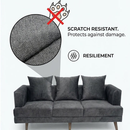 Kinami - Ajeg - Sofa 3 Seater Spica Anti Cakar / Sofa Untuk 3 Orang Gaya Japandi Minimalis Modern Empuk dan Santai - gambar 6