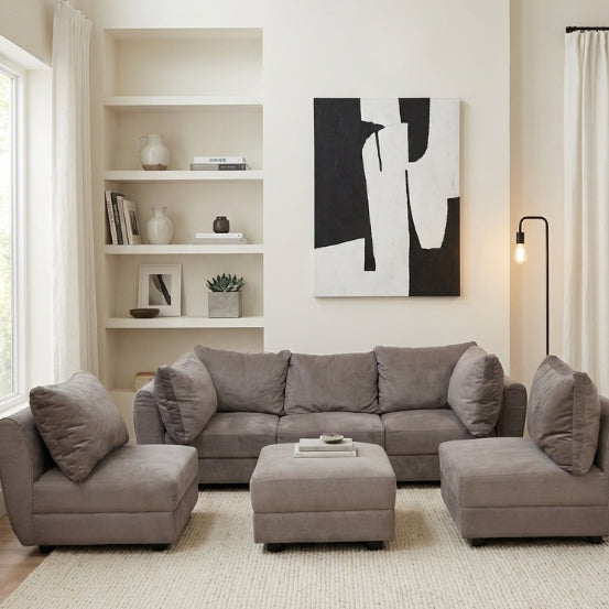 Kinami - Ajeg - Sofa Bed Kobe Sasmaya Anti Cakar / Sofa Bed Dudukan Modular Bongkar Pasang  / Sofa Santai Selonjoran Untuk Ruang Tamu Minimalis dan Modern - gambar 2