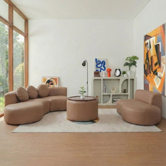 Kinami - Ajeg - Sofa 3 Seater Modular Curvy Yori / Sofa Untuk 3 Orang Desain Mewah Modern Minimalis / Sofa 3 Dudukan Lepasan Full Busa Untuk Selonjoran - gambar 7