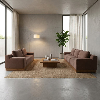 Kinami - Ajeg - Sofa Set 3-2 Seater Shizu Anti Cakar / Sofa Untuk Ruang Tamu Minimalis Modern / Kursi Empuk dan Santai Gaya Japandi - gambar 1