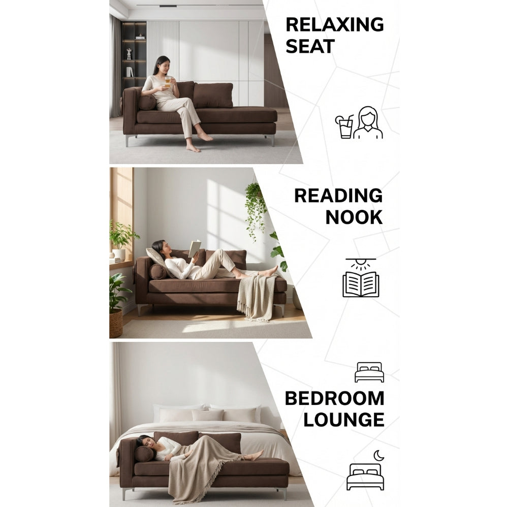 Kinami - Ajeg - Sofa 2 Seater Runi Anti Cakar / Sofa 2 Dudukan Minimalis Modern Empuk dan Santai Gaya Japandi Untuk Selonjoran dan Tiduran - gambar 8