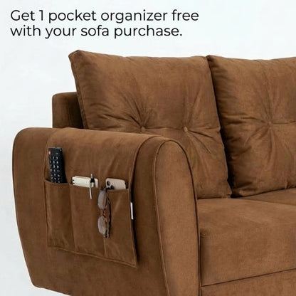 Kinami - Ajeg - Sofa 3 Seater Kobe Anti Cakar / Sofa Untuk 3 Orang Gaya Japandi Minimalis Modern Empuk dan Santai - gambar 2