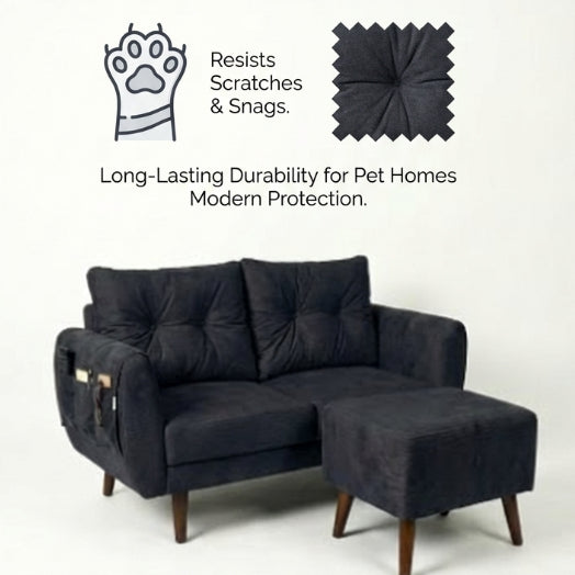 Kinami - Ajeg - Sofa 2 Seater Sudut Kobe Anti Cakar / Sofa 2 Dudukan Minimalis Modern Empuk dan Santai Gaya Japandi - gambar 6