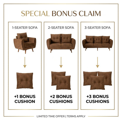 Kinami - Ajeg - Sofa Set 3-2-1 Seater Kobe Anti Cakar / Sofa Untuk Ruang Tamu Minimalis Modern / Kursi Empuk dan Santai Gaya Japandi - gambar 4