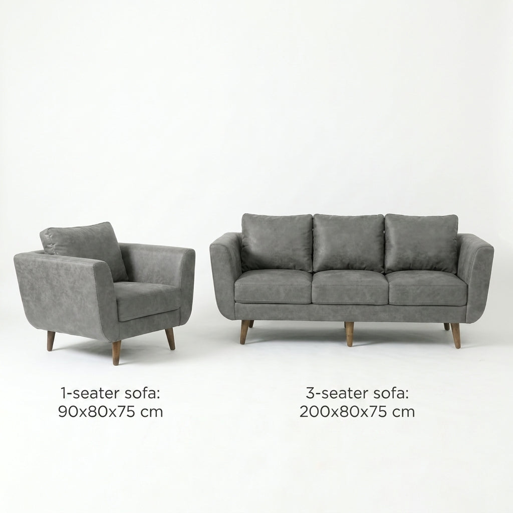 Kinami - Ajeg - Sofa Set 3-1 Seater Aiko Anti Cakar / Sofa Minimalis Modern Empuk dan Santai Gaya Japandi - gambar 8