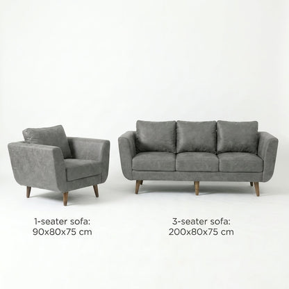 Kinami - Ajeg - Sofa Set 3-1 Seater Aiko Anti Cakar / Sofa Minimalis Modern Empuk dan Santai Gaya Japandi - gambar 8