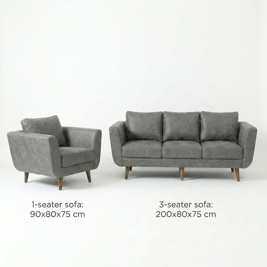Kinami - Ajeg - Sofa Set 3-1 Seater Aiko Anti Cakar / Sofa Minimalis Modern Empuk dan Santai Gaya Japandi - gambar 8