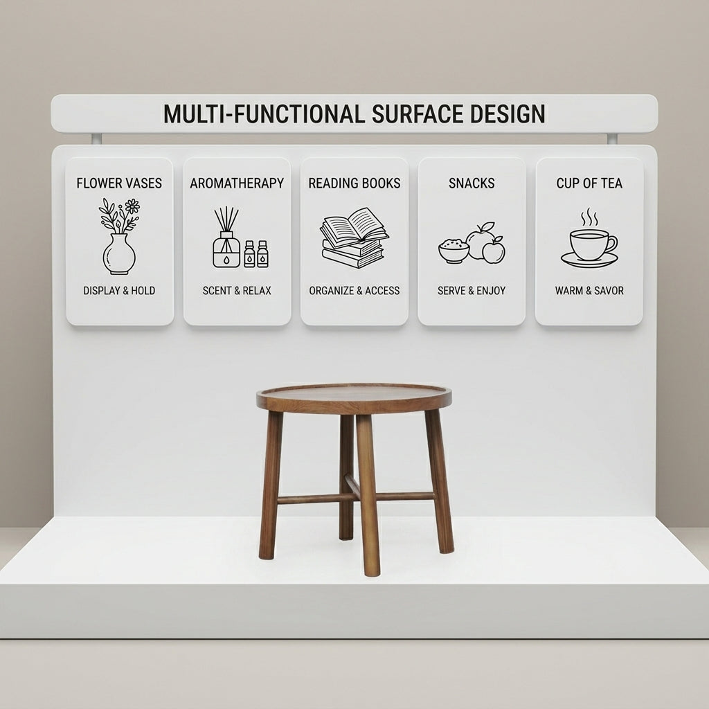Kagumi - Ajeg - Meja Tamu Yui Bulat / Coffee Table Minimalis Modern - gambar 3