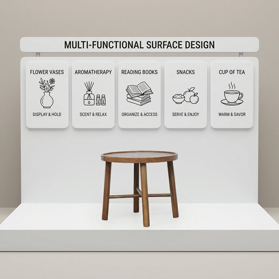 Kagumi - Ajeg - Meja Tamu Seina Bulat / Coffee Table Minimalis Modern - gambar 4