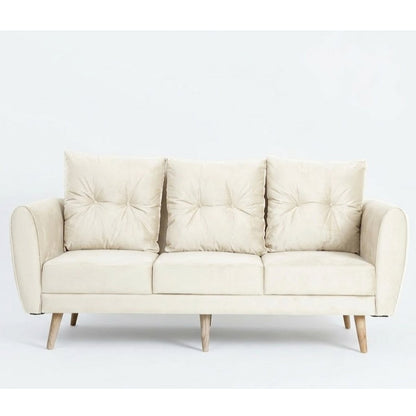 Kinami - Ajeg - Sofa 3 Seater Kobe Anti Cakar / Sofa Untuk 3 Orang Gaya Japandi Minimalis Modern Empuk dan Santai - gambar 9