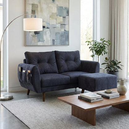 Kinami - Ajeg - Sofa 2 Seater Sudut Kobe Anti Cakar / Sofa 2 Dudukan Minimalis Modern Empuk dan Santai Gaya Japandi - gambar 1