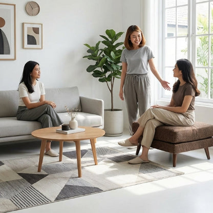 Kinami - Ajeg - Puff Chio Empuk Minimalis / Stool Bench Square / Kursi Bangku Serbaguna / Meja Tamu Coffee Table Ruang Tamu - gambar 6