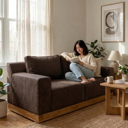 Kinami - Ajeg - Sofa 2 Seater New Shizu Anti Cakar / Sofa 2 Dudukan Minimalis Modern Empuk dan Santai Gaya Japandi - gambar 7