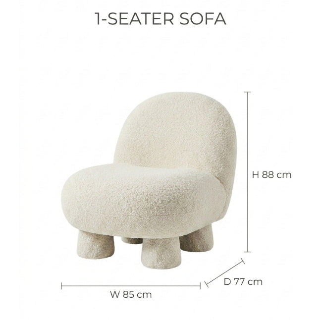 Kinami - Ajeg - Sofa 1 Seater Pillo Single Chair / Sofa Lesehan / Kursi Untuk 1 Orang - gambar 4