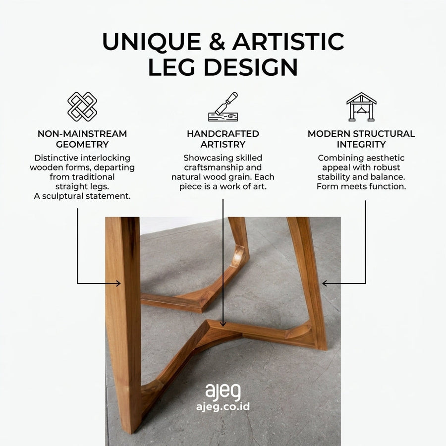 Kagumi - Ajeg - Meja Tamu Yui Bulat / Coffee Table Minimalis Modern - gambar 7