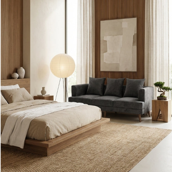 Kinami - Ajeg - Sofa 3 Seater Spica Anti Cakar / Sofa Untuk 3 Orang Gaya Japandi Minimalis Modern Empuk dan Santai - gambar 5