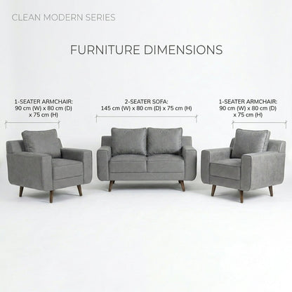 Kinami - Ajeg - Sofa Set 2-1-1 Seater Aiko Anti Cakar / Sofa Minimalis Modern Empuk dan Santai Gaya Japandi - gambar 6