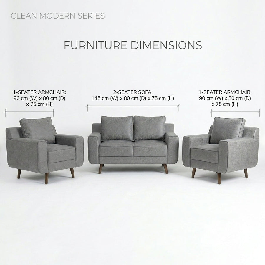 Kinami - Ajeg - Sofa Set 2-1-1 Seater Aiko Anti Cakar / Sofa Minimalis Modern Empuk dan Santai Gaya Japandi - gambar 6