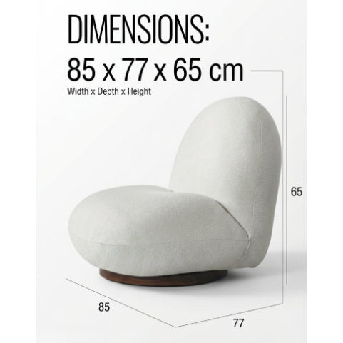 Kinami - Ajeg - Sofa Mochi Pacha 1 Seater Minimalis / Sofa 1 Dudukan / Kursi Bulat Empuk Ruang Tamu Aesthetic - Stool Bench Bangku Kursi Putar Ergonomis - gambar 6
