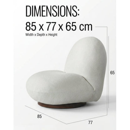 Kinami - Ajeg - Sofa Mochi Pacha 1 Seater Minimalis / Sofa 1 Dudukan / Kursi Bulat Empuk Ruang Tamu Aesthetic - Stool Bench Bangku Kursi Putar Ergonomis - gambar 6