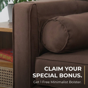Kinami - Ajeg - Sofa 2 Seater Runi Anti Cakar / Sofa 2 Dudukan Minimalis Modern Empuk dan Santai Gaya Japandi Untuk Selonjoran dan Tiduran - gambar 7