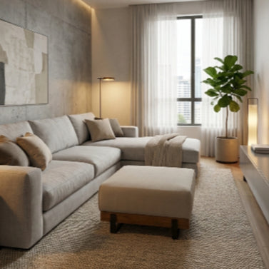 Kinami - Ajeg - Puff Sofa Empuk Minimalis Monza / Stool Bench Square / Kursi Bangku Serbaguna / Meja Tamu Coffee Table Ruang Tamu - gambar 1
