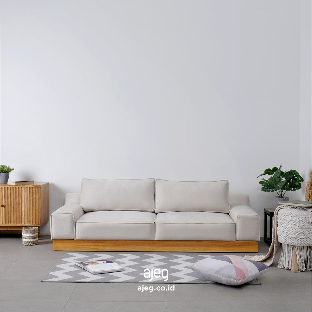 Kinami - Ajeg - Sofa 2 Seater Shizu Short Anti Cakar / Sofa 2 Dudukan Lesehan Minimalis Modern Empuk dan Santai Gaya Japandi - gambar 1