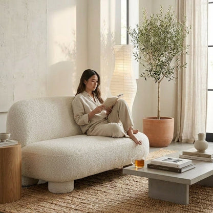 Kinami - Ajeg - Sofa 2 Seater Pillo / Sofa 2 Dudukan Minimalis Modern Empuk dan Santai Gaya Japandi / Kursi Untuk 2 Orang - gambar 2