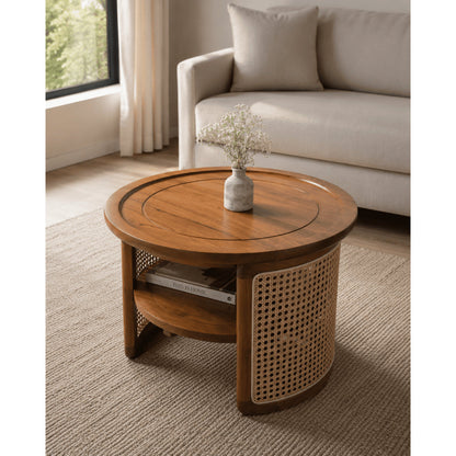 Kagumi - Ajeg - Meja Tamu Gina Bulat / Coffee Table Minimalis Modern - gambar 1