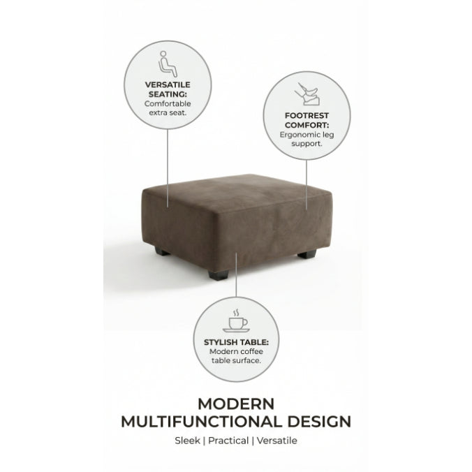 Kinami - Ajeg - Puff Sofa Empuk Minimalis Nagari / Stool Bench Square / Kursi Bangku Serbaguna / Meja Tamu Coffee Table Ruang Tamu - gambar 5