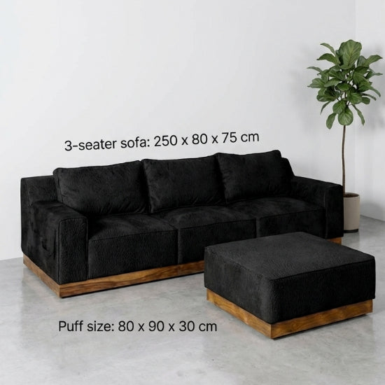 Kinami - Ajeg - Sofa 3 Seater Sudut Shizu Anti Cakar / Sofa 3 Dudukan Selonjoran & Lesehan Minimalis Modern / Kursi Empuk Ruang Tamu Aesthetic Gaya Japandi Minimalis Modern Empuk dan Santai Untuk 3 Orang  Waktunya bikin rumah makin aesthetic ala Pinterest