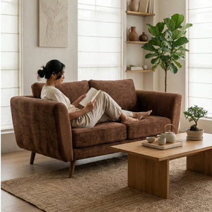 Kinami - Ajeg - Sofa 2 Seater Aiko Anti Cakar / Sofa 2 Dudukan Minimalis Modern Empuk dan Santai Gaya Japandi - gambar 3