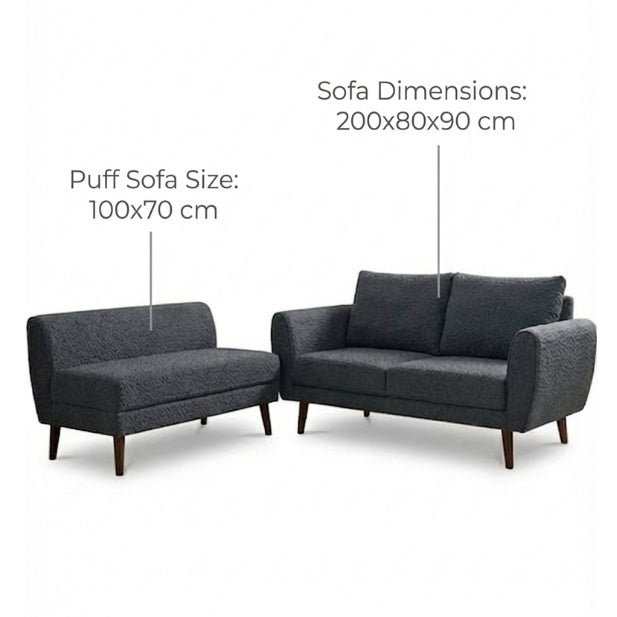 Kinami - Ajeg - Sofa 2 Seater Sudut Kobe Variasi Anti Cakar / Sofa 2 Dudukan Selonjoran dan Lesehan Minimalis Modern / Kursi Empuk Ruang Tamu Aesthetic Gaya Japandi Minimalis Modern Empuk dan Santai Untuk 2 Orang - gambar 6