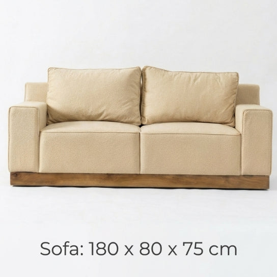 Kinami - Ajeg - Sofa 2 Seater New Shizu Anti Cakar / Sofa 2 Dudukan Minimalis Modern Empuk dan Santai Gaya Japandi - gambar 8
